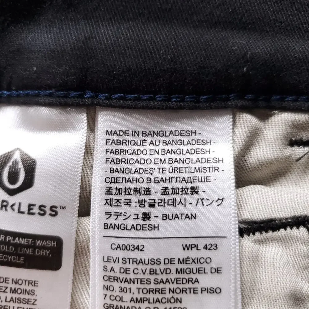 Levi's XX Chino Relaxed Taper Pants Men 29 Black Stretch Minimalist Streetwear